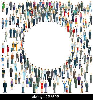 Grand groupe de personnes dans la communauté - illustration vectorielle Banque D'Images