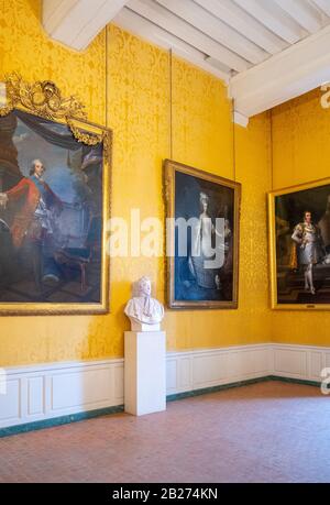 Chambord, France - 14 novembre 2018 : la salle De L'Illustre château de Chambord Banque D'Images