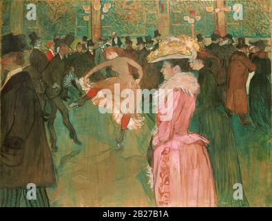 Au Moulin Rouge, la danse (1890) peinture d'Henri de Toulouse-Lautrec - Très haute résolution et image de qualité Banque D'Images