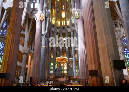 Barcelone España la sagrada familia de GAUDI 2020/01/ Banque D'Images