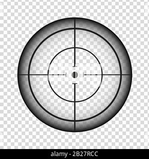 Croisement de la portée du sniper. Symbole de portée de recherche de cible vectorielle Illustration de Vecteur