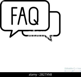 Foire aux questions, icône FAQ, icône question and answer, Contactez-nous, page FAQ, solution Illustration de Vecteur