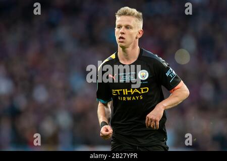 Londres, Royaume-Uni. 01 mars 2020. Oleksandr Zinchenko de Manchester City lors du match final de la coupe EFL Carabao entre Aston Villa et Manchester City au stade Wembley, Londres, Angleterre, le 1er mars 2020. Photo De Salvio Calabre. Utilisation éditoriale uniquement, licence requise pour une utilisation commerciale. Aucune utilisation dans les Paris, les jeux ou une seule publication de club/ligue/joueur. Crédit: Uk Sports Pics Ltd/Alay Live News Banque D'Images