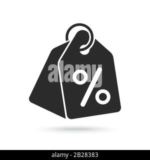 Icône d'étiquette de prix. Shopping tags icône simple. Illustration vectorielle plate. Illustration de Vecteur