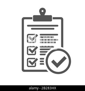 Icône de vecteur approuvé d'inspection de conformité Illustration de Vecteur