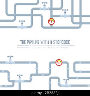 Concept de contexte de pipelines pour le marketing et la publicité, illustration vectorielle. Illustration de Vecteur