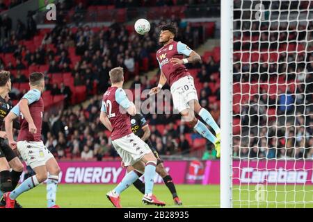 Londres, Royaume-Uni. 1 mars 2020. Tyrone Mings (40) de Aston Villa lors de la finale de la coupe Carabao entre Aston Villa et Manchester City au stade Wembley, Londres, dimanche 1 mars 2020. (Crédit: Jon Bromley | MI News) la photographie ne peut être utilisée qu'à des fins de rédaction de journaux et/ou de magazines, licence requise à des fins commerciales crédit: Mi News & Sport /Alay Live News Banque D'Images