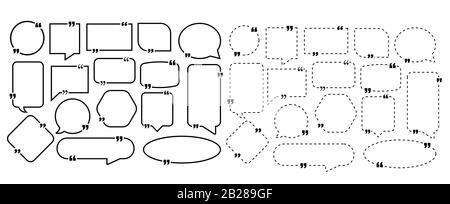 Bulles de parole avec guillemets. Illustration vectorielle Illustration de Vecteur