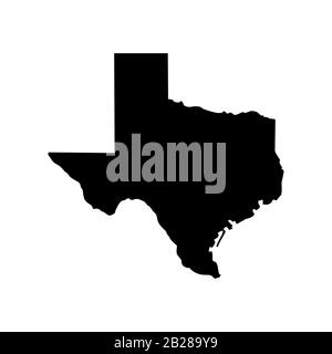 Icône de vecteur de carte Texas. Symbole du site Web Illustration de Vecteur