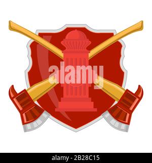 Icône D'Incendie Rouge Isolé Sur Fond Blanc. Logo Plat Pour La Lutte Contre Les Incendies Illustration de Vecteur