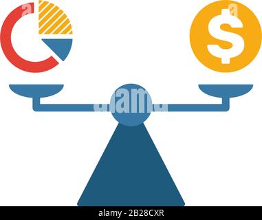 Icône solde budget. Élément créatif plat de la collection d'icônes de gestion d'entreprise. Icône de solde de budget colorée pour les modèles, la conception Web et Illustration de Vecteur