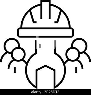 Paramètres icône de la ligne maîtresse, signe concept, illustration du vecteur de contour, symbole linéaire. Illustration de Vecteur