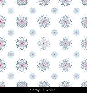 motif géométrique abstrait sans couture avec points de fleurs. fond de décoration de papier peint Illustration de Vecteur