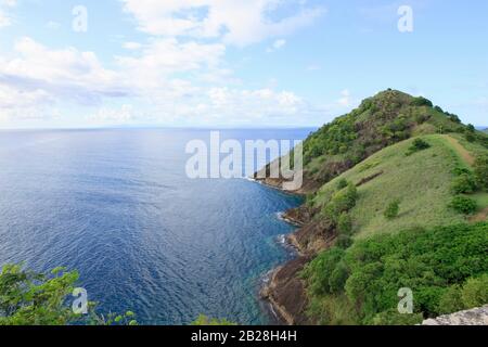 La beauté du site National de Pigeon Island dans la nature et le paysage à couper le souffle et le ciel panoramique Banque D'Images