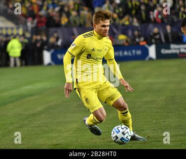 Nashville, TN, États-Unis. 29 février 2020. Nashville forward, Alan Winn (19), en action pendant le match MLS entre Atlanta United et Nashville SC au stade Nissan de Nashville, TN. Kevin Langley/Sports South Media/Csm/Alay Live News Banque D'Images