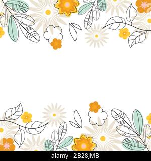 Motif graphique de printemps fleuri avec fleurs Colorées . peut être utilisé pour les cartes de vœux, les tee-shirts promotionnels, les bannières imprimées, les affiches, les modèles de design de couverture Illustration de Vecteur