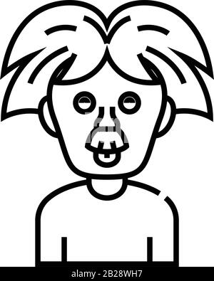 Icône de ligne de méthode scientifique, signe de concept, illustration vectorielle de contour, symbole linéaire. Illustration de Vecteur