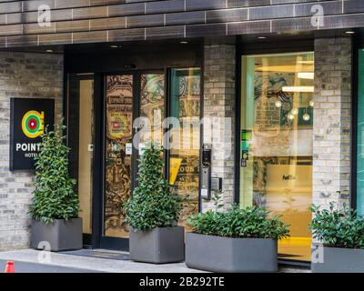 Point un hôtel sur la rue Paul à Londres Shoreditch, un quartier de la création. Banque D'Images