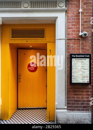 The Breakfast Club London - Doorway au restaurant Breakfast Club Spitalfields Banque D'Images