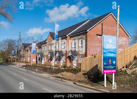 Quiet Waters nouveau logement privé à Roundstone Lane, Angmering, West Sussex, Angleterre, Royaume-Uni. Maisons nouvellement construites. Banque D'Images