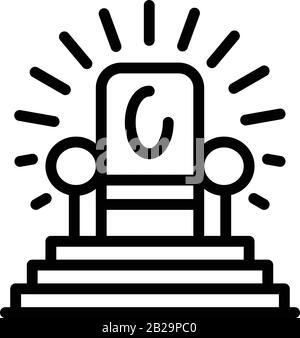 Icône fauteuil Excellence, style contour Illustration de Vecteur