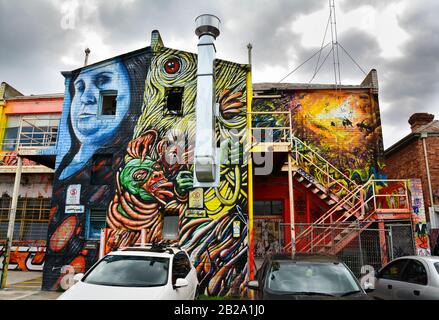 Graffitis sur le mur à Melbourne, Australie Banque D'Images