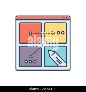 Icône pour le storyboard, histoire Illustration de Vecteur