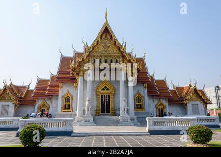 Wat Benchamabophit (le temple de marbre), Bangkok, Thaïlande Banque D'Images