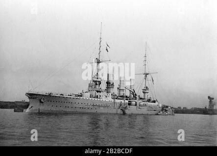 SMS Prinz Adalbert était un grand croiseur de la Marine impériale allemande. Elle était une croiseur de classe Prinz Adalbert. Elle était en service de 1904 à 1915. Banque D'Images