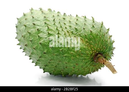 Soursop ou crème de fruits de pomme isolés sur fond blanc Banque D'Images