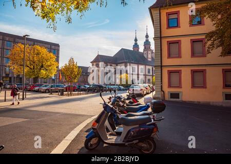 Würzburg, Allemagne - circa 2018, août : Le paysage urbain de Wurtzbourg en Allemagne Banque D'Images