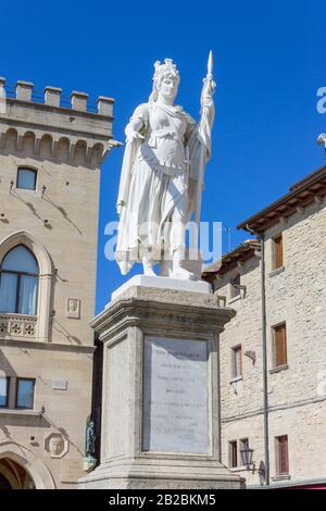 L'Italie, l'Emilie Romagne, Saint-Marin, Piazza della Libertà Banque D'Images