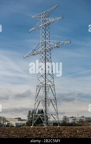 tout nouveau pylon haute tension encore sans fils, technologie Banque D'Images