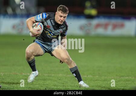 27 février 2020, Hull College Craven Park, Kingston upon Hull, Angleterre; Betfred Super League, Hull KR / Castleford Tigers : Jake Trueman (6) des Castleford Tigers en action pendant le jeu Banque D'Images