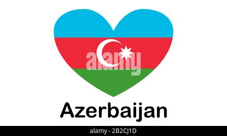 Drapeau de l'Azerbaïdjan. Illustration. La couleur et la taille de l'original. Illustration de Vecteur