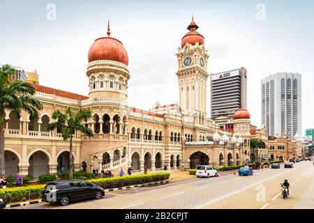 Bâtiment colonial à l'architecture de Mughal bâtiments publics à la place Merdeka, Kuala Lumpur, Malaisie sur le bord du terrain de cricket d'origine Banque D'Images