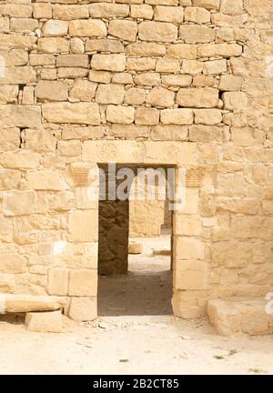 Site historique du patrimoine mondial de Shivta dans le désert du Negev Banque D'Images