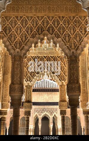 Décorations de l'Alhambra à Grenade, Espagne Banque D'Images