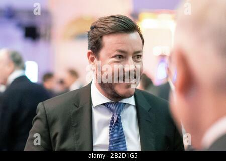 Düsseldorf, Allemagne. 02 mars 2020. René Benko, entrepreneur immobilier autrichien, parle au Ständehaus-Treff du Rheinische Post. Crédit: Marcel Kusch/Dpa/Alay Live News Banque D'Images