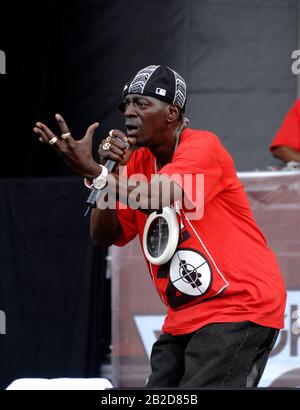 ***Photo Du Fichier*** Saveur Flav Tiré De L'Ennemi Public. Ennemi public (Flav Saveur) en direct au festival Rock the Bells à Randall's Island à New York. 29 Juillet 2007 © David Atlas/Mediapunch Banque D'Images