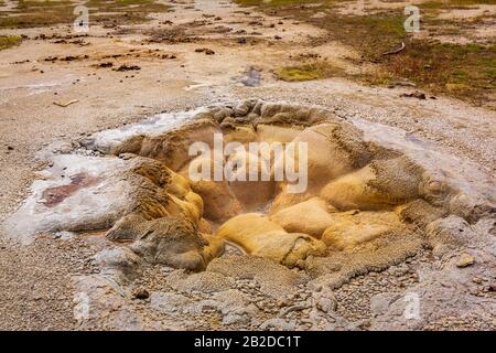 Shell Geyser est une piscine à ébullition continue dans Biscuit Basin, parc national de Yellowstone Banque D'Images