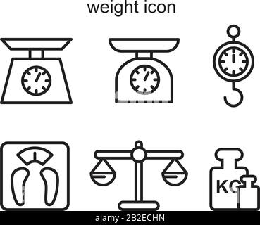 Modèle d'icône de poids couleur noire modifiable. Symbole d'icône de poids illustration vectorielle plate pour la conception graphique et Web. Illustration de Vecteur