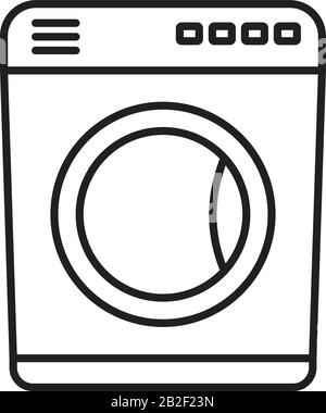 Modèle d'icône de lave-linge noir modifiable. Symbole d'icône de lave-linge illustration vectorielle plate pour la conception graphique et Web. Illustration de Vecteur