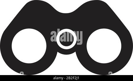 Modèle d'icône de jumelles noir modifiable. Jumelles icône icône symbole illustration vectorielle plate pour la conception graphique et web. Illustration de Vecteur