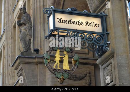 Auerbachs Keller, Maedlerpassage, Leipzig, Saxe, Allemagne Banque D'Images