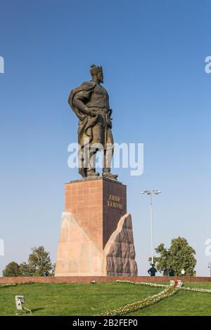 Statue du roi Timur, au palais Ak Saray, Shahrisabz, ou Shakhrisabz, région de Qashqadaryo, Ouzbékistan, Asie centrale, Asie Banque D'Images