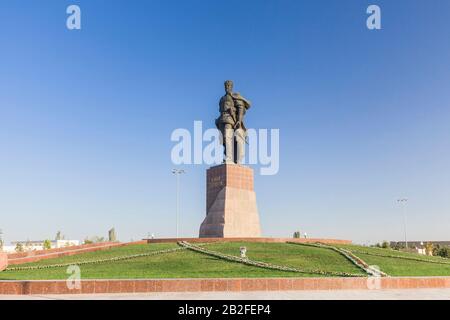 Statue du roi Timur, au palais Ak Saray, Shahrisabz, ou Shakhrisabz, région de Qashqadaryo, Ouzbékistan, Asie centrale, Asie Banque D'Images