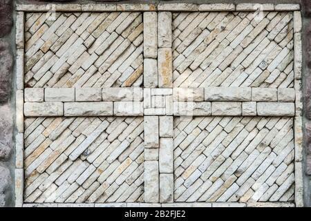 pierres de la texture de la paroi. Mur de roche arrière plein air. Banque D'Images