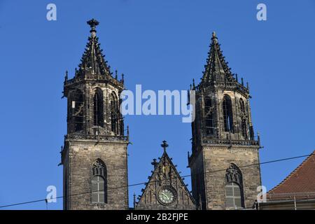 Magdeburger Dom, Am Dom, Magdeburg, Sachsen-Anhalt, Allemagne Banque D'Images