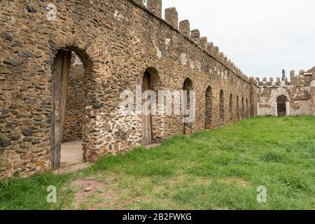 Écuries du palais de Bakaffa dans l'enceinte royale (Fasil Ghebbi) à Gonder, Ethiopie Banque D'Images